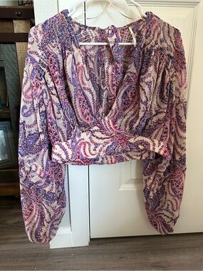 Free People paisley crop top